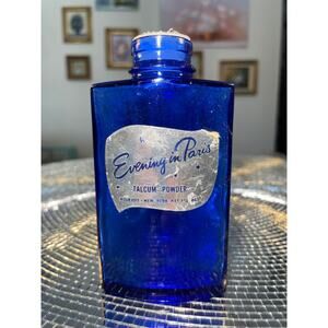 Vintage Evening in Paris Talcum Powder Empty Bottome Bourjois New York